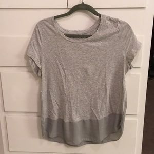 Grey T-Shitt w Sheer Detail